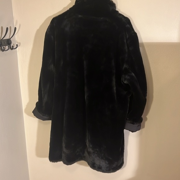 Calvin Klein cozy reversible faux fur winter coat women’s size large - Picture 2 of 11